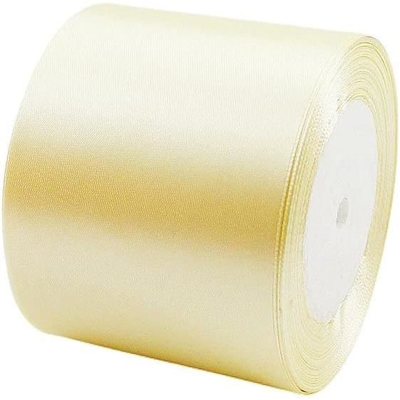 Ruban Satin Blanc Crème 75Mm X 22M,Ruban Cadeau,Ruban Couture,Ruban De