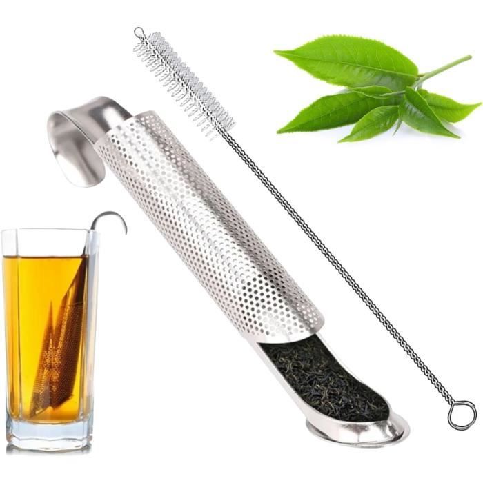 Filtre à Thé En Inox 304 Avec Couvercle Et Double Poignées - Pour Théière, Mug, Tasse - Tamis Fin - Lavable à La Main
