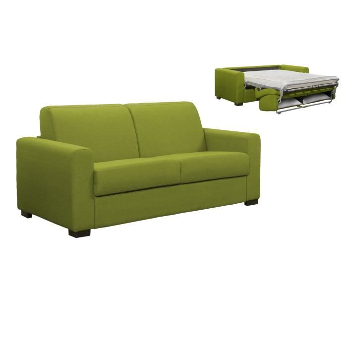 canape convertible 3 places louna en tissu vert ouverture express achat vente canape sofa divan cdiscount