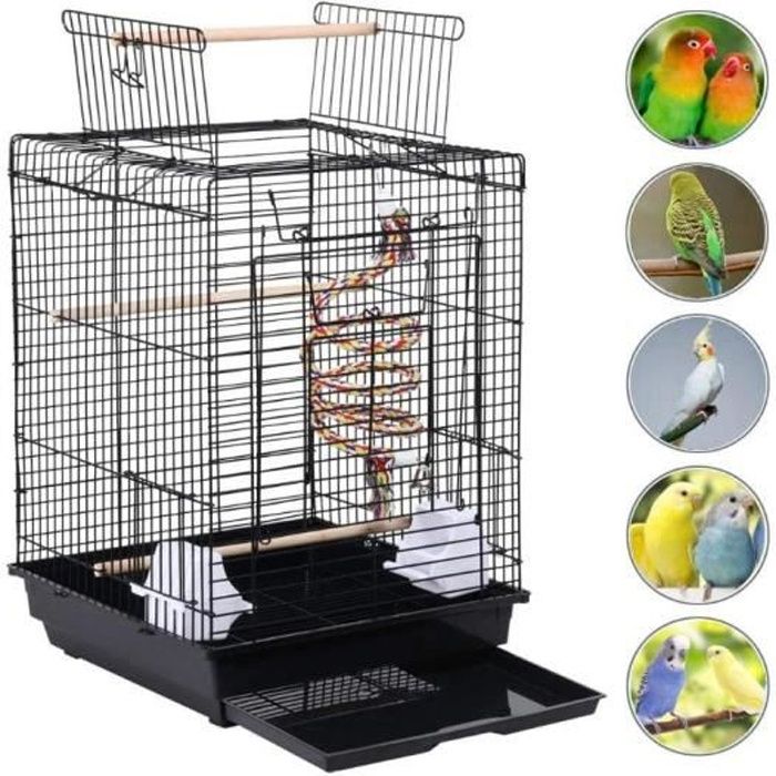 TOR Cage Oiseaux Volière Portable Design pour Perruche Calopsitte ...