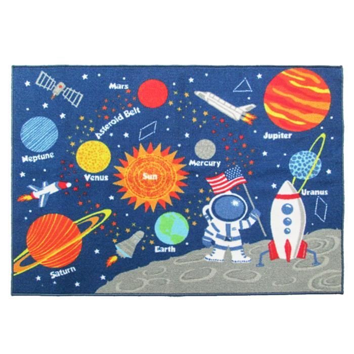 tapis solaire pour enfants dessin anime planete planete systeme solaire antiderapant 1000mmx1300mm 2 cdiscount maison