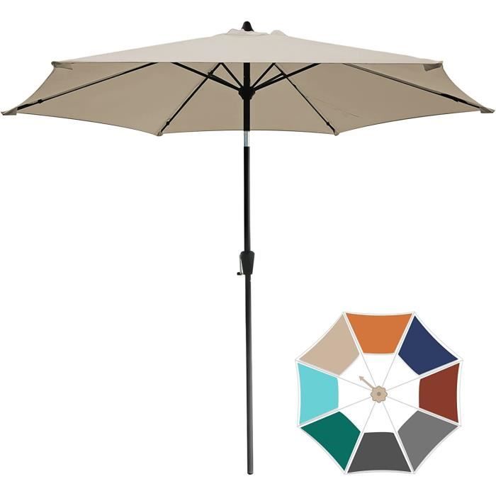Parasol Rectangulaire Parasol De Jardin, Parasol Inclinable Avec Protection UV, 2.7M Bleu 6 Parasol Double
