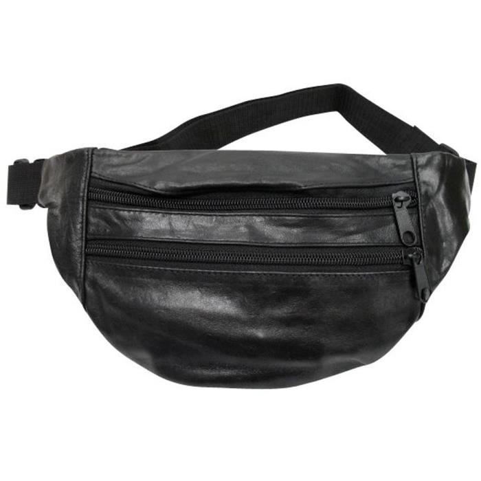 Banane en cuir noir clearance