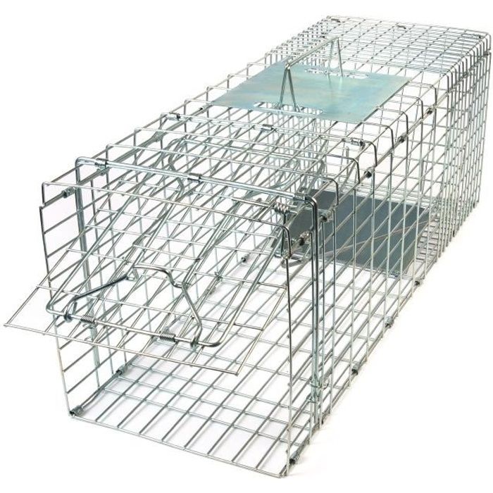 Piège pliant capture animaux vivants : fouines, ratons laveurs, lapins, rats | Cage de transport pour chiens, chiots et chats