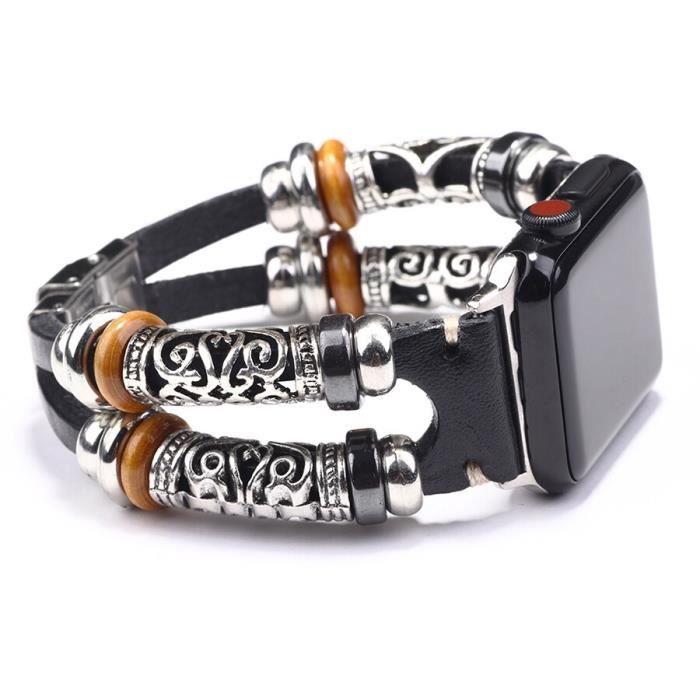 Bracelet en cuir pour Apple Watch Series 1 2 3 4 5 38mm 40mm 42mm