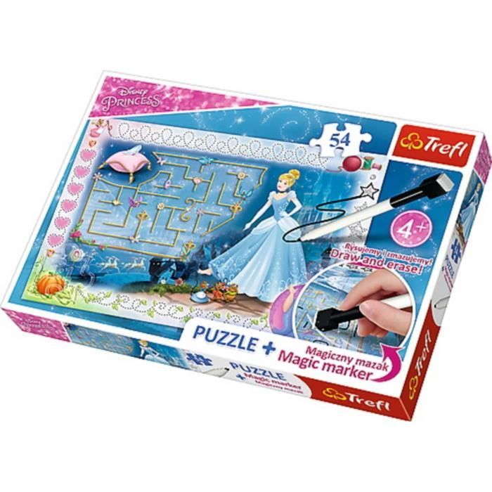 Trefl Puzzle Cenerentola 54 Pezzi Con Pennarello Magic – Alla Ricerca Della Pantofola – 600x400 Mm