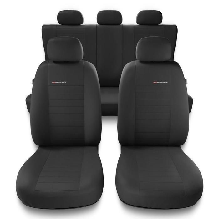 UNE-4 Noir Gris - Housses de sieges universelles compatibles avec VW VOLKSWAGEN GOLF 1 2 3 4 I II III IV PU6123