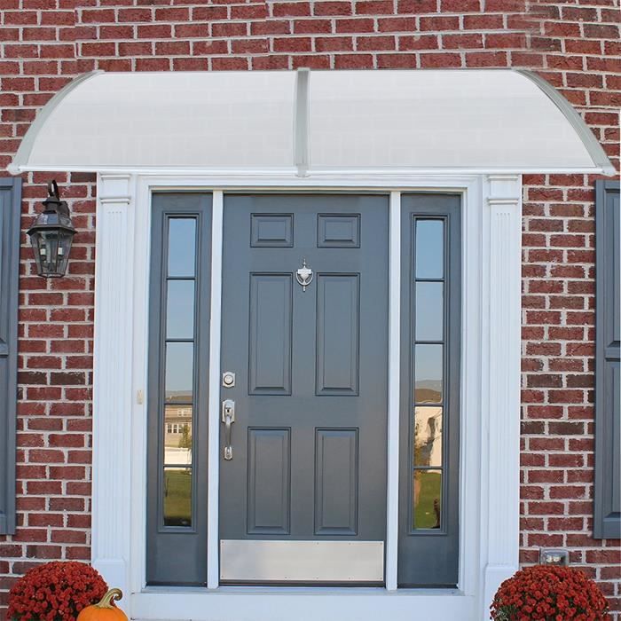 Auvent Pour Porte Auvent De Fenêtre 100 X 150 Cm Marquise Pour Porte En Aluminium Transparent 93348284
