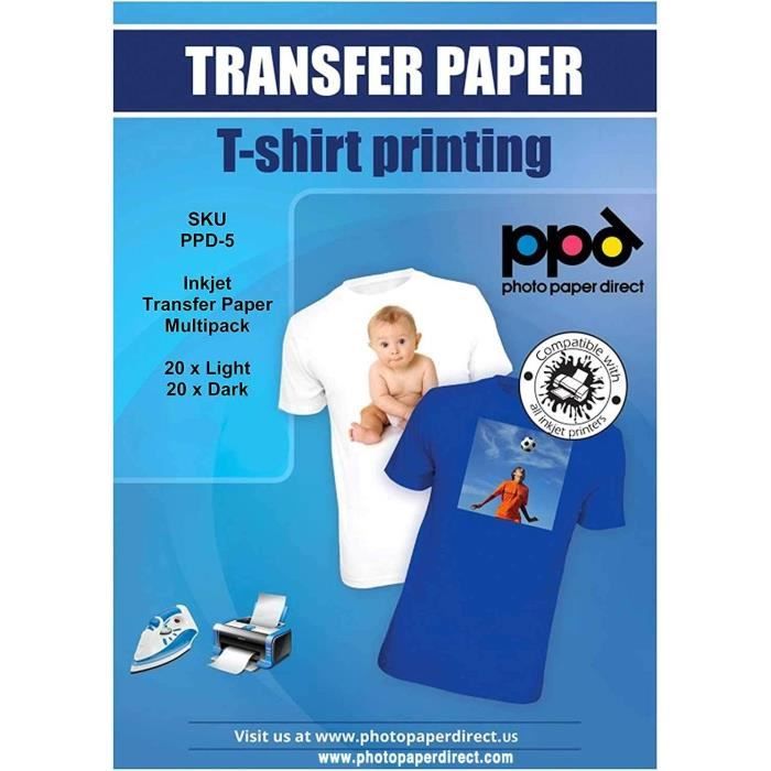 Papier transfert tee discount shirt