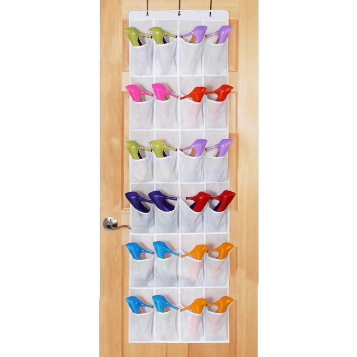24 Poches Sac Muraux Accueil Etagere Rangement Suspendu Organiseur