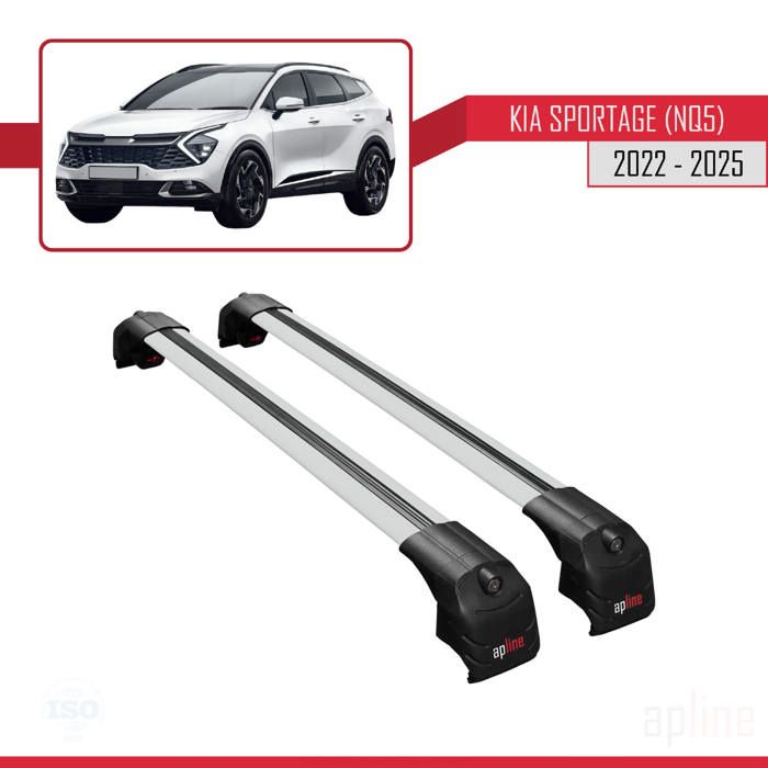 Compatible avec Kia SPORTAGE (NQ5) 2022-2023 Barres de Toit ACE-2 Railing Porte-Bagages de voiture GRIS