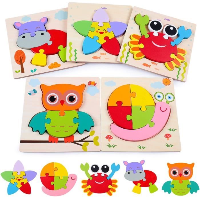 Pack De 2 Puzzles En Bois EDUCA - Animaux Pour Enfants - Neuf Sous Blister - Éducatif Et Amusant