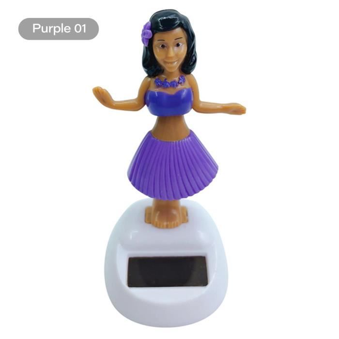 Violet 01 - Figurine Tahitienne Solaire Danseuse Pour Tableau De Bord