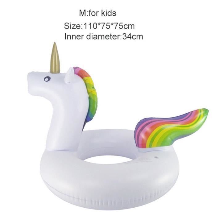 Licorne Gonflable Bouée Anneau de Natation Flotteurs de Piscine Anneau De Bain Gonflable Unicorn pour Adultes et Enfants Bouée[115] - Jeux - Jouets