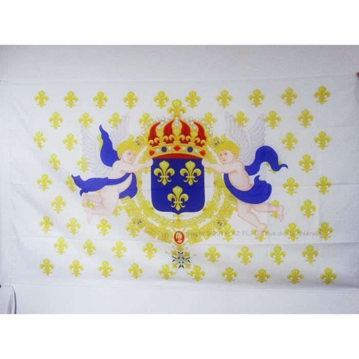 Drapeau Roi de France Fleur de Lys 90x60cm - royaliste français Haute  qualité - Cdiscount Maison