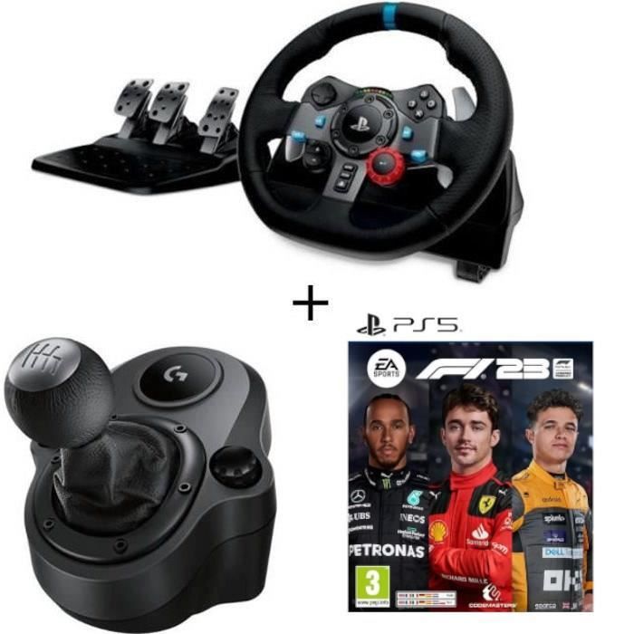 LOGITECH G29 Driving Force Volant de Course - Compatible PS5 - PS4 et PC + F1 23 - Jeu PS5