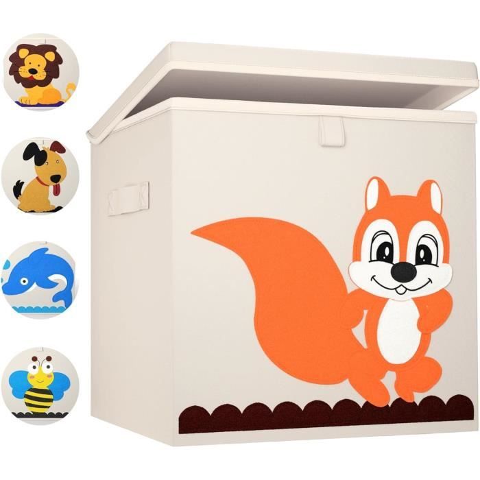 Coffre à Jouets Relaxdays Motif Maritime - Grand Rangement Avec Porte-Livres 46x84x42,5 Cm