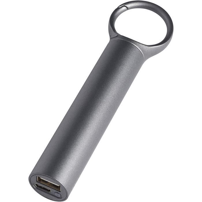 Batterie Externe LEXON NOMADAY 3000 MAh - Mousqueton Doré - 2 Ports USB-A/USB-C - Design Français - 3
