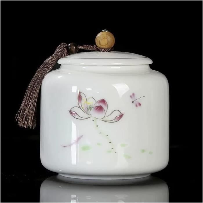 Pot à Gingembre Coloré, Porcelaine Chinoise, Couvercle, 230 Ml – Boîte à Thé Ou Déco
