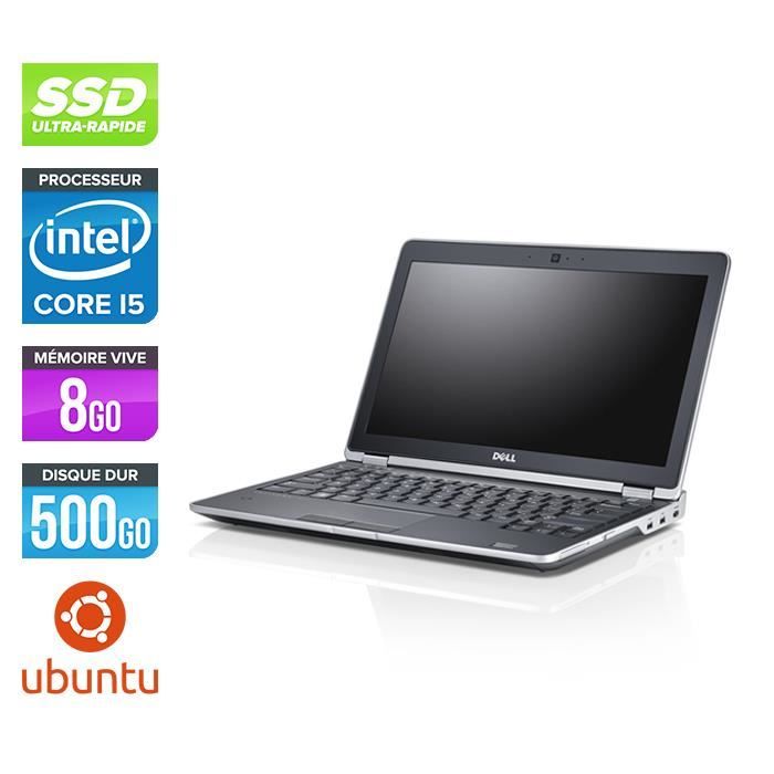 Pc portable Dell E6220- i5 - 8Go - 500Go SSD - 125 - Linux - Dell