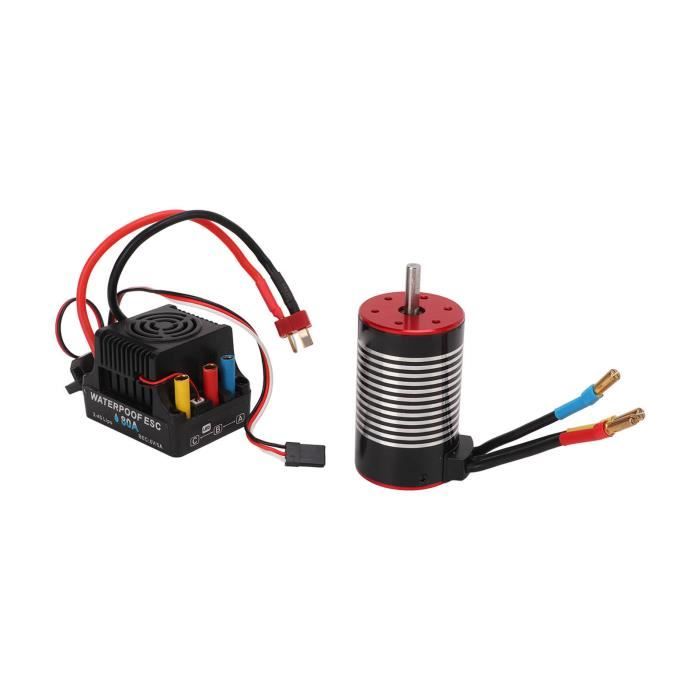Kit Moteur Sans Balais RC 4600KV – ESC 35A Et Carte De Programmation Pour Voiture 1/16 1/18 – Puissant Et Durable Pour Modélisme