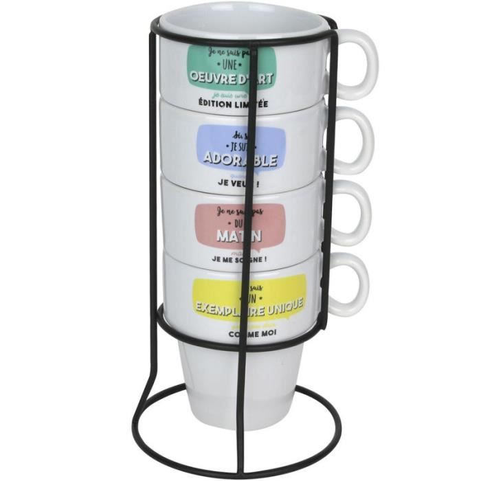 Tasse à Café Empilable En Verre 280ml - Topaze Clair | ﻿Rex London