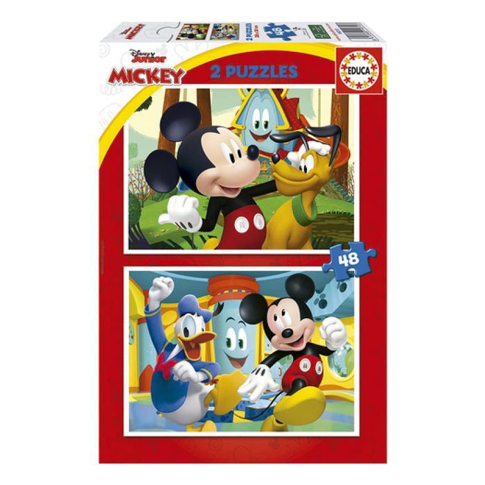 Puzzle double Educa Mickey - 2 x 20 pièces - Rouge - 26x33x6 cm