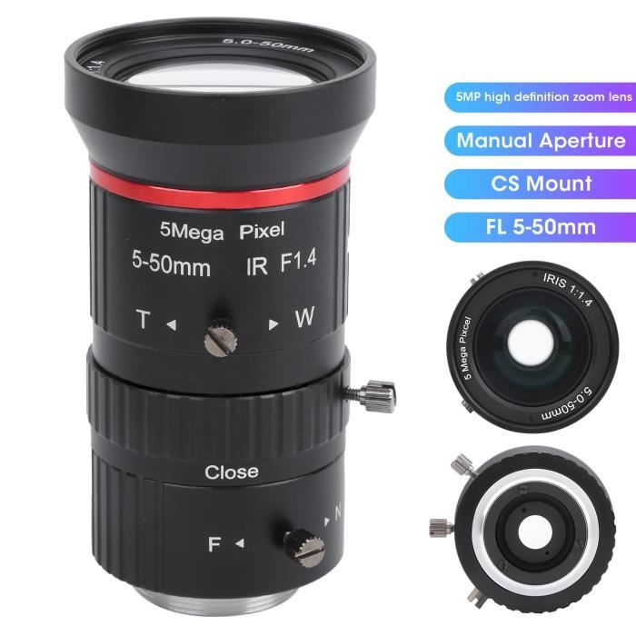 Objectif Vidéosurveillance 3MP 2,8-12mm Focale Manuelle - Zoom IR Pour Caméra IP Monture CS