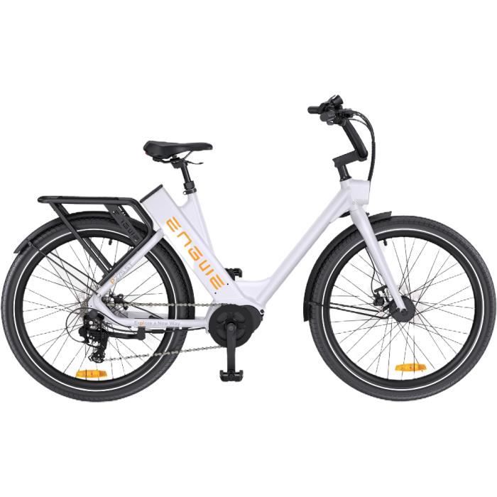 velo assistance electrique adulte Femme ENGWE P275 ST 27.5 pouces Autonomie 260km moteur central 250W Ville bike 36V19.2AH blanc