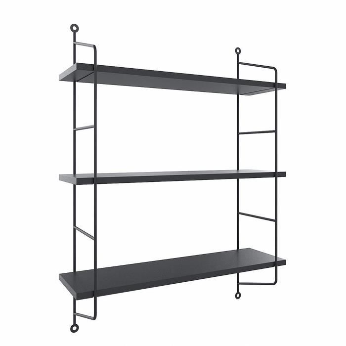 CAOLATOR Cuisine D/écor /À La Maison D/écoration Murale Titulaire en Bois /Étag/ère Murale en M/étal Mural De Stockage De Stockage Rack Organisation pour Chambre Noir