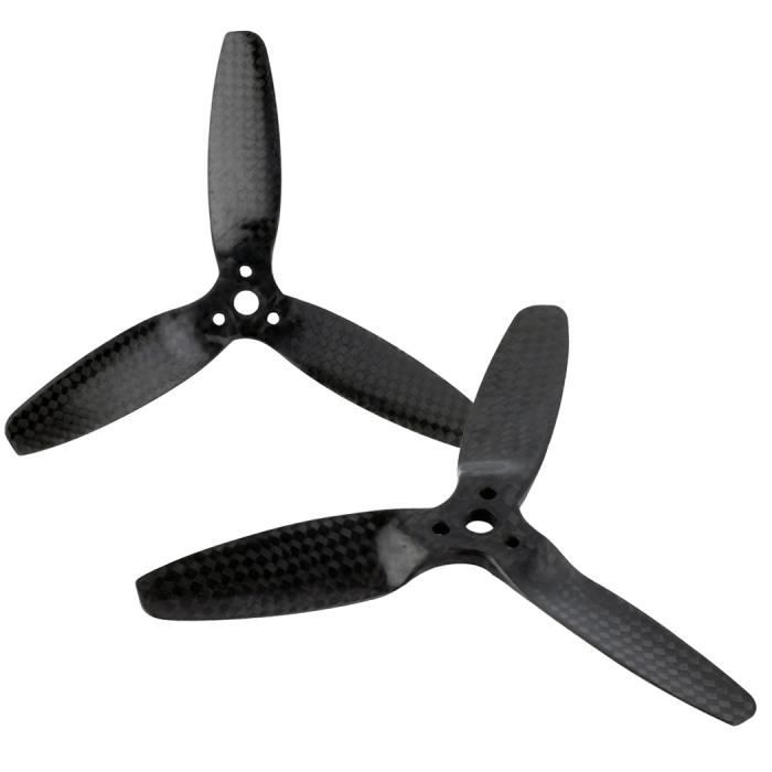 Paire D'hélices Carbone 12x6.0 CW/CCW Pour Drone Quadricoptère - Performances Améliorées