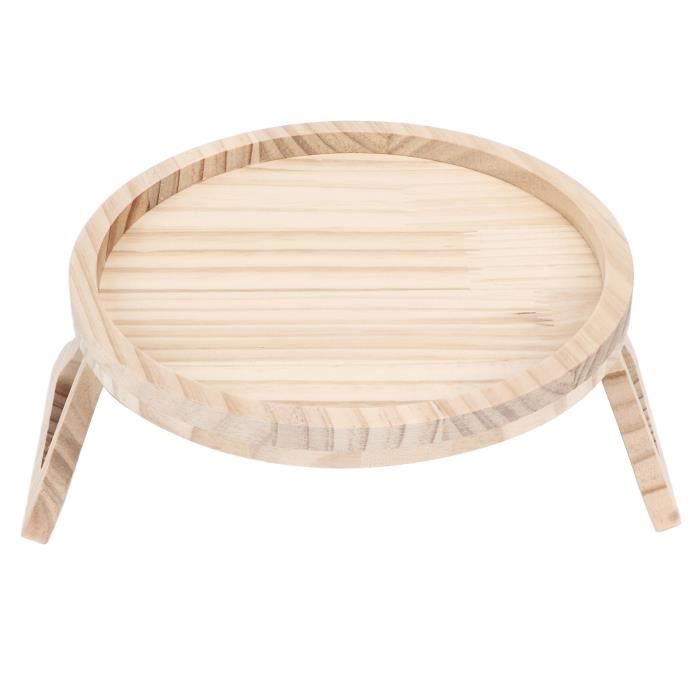 Plateau Rectangulaire En Bambou Pliable – Pour Canapé, Antidérapant, Protège L'accoudoir