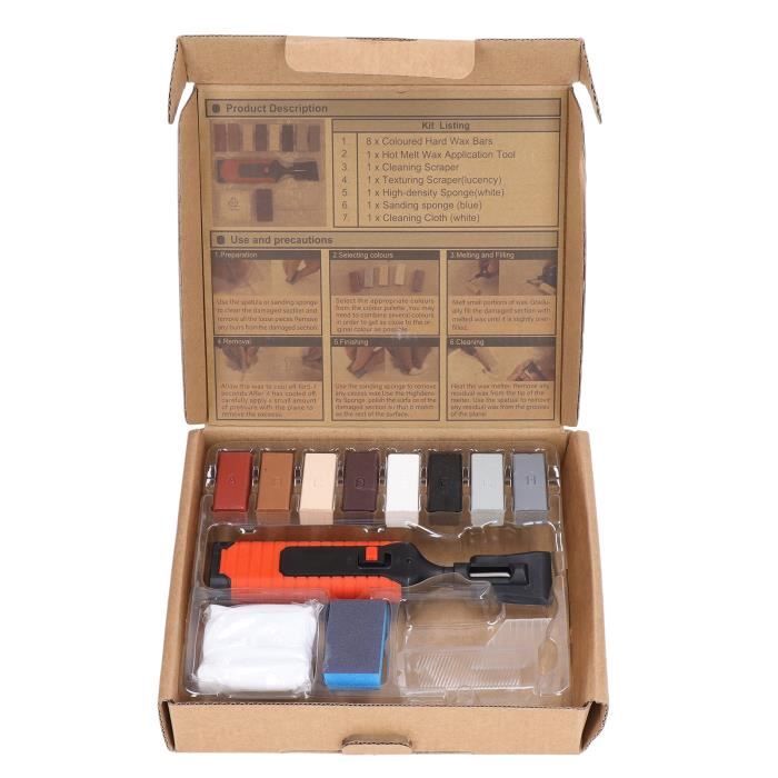 HURRISE Kit de réparation de carrelage Ensemble de bloc de cire de stylo de  chauffage électrique de réparation de tuile outils de - Cdiscount Jardin