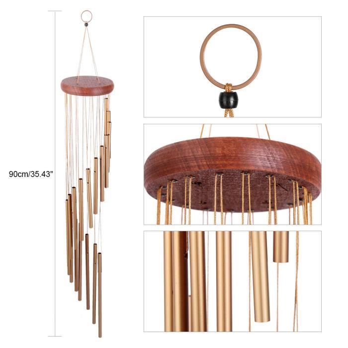 Carillon éolien HURRISE 18 tubes en alliage d'aluminium Sons