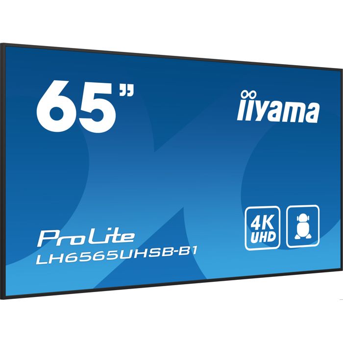 iiyama ProLite LH6565UHSB B1 Classe de diagonale 65 64.5 visualisable écran LCD rétro éclairé par LED signalisation numérique Android 4K UHD 3840 x 2160 - vue 2