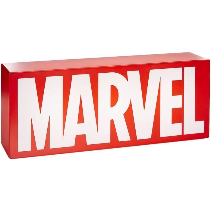Lampe de chevet - MARVEL - Logo Marvel - Rouge - Plastique - Unisexe