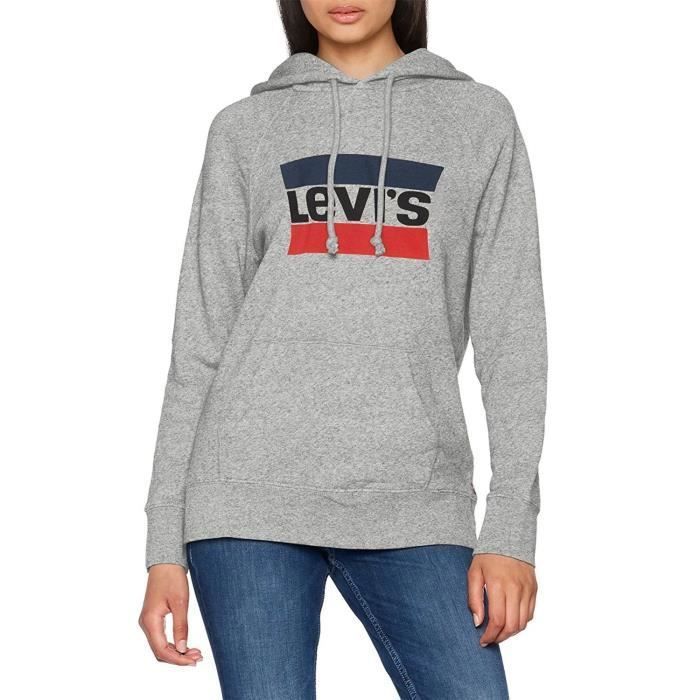 LEVIS Sweat à Capuche Hoodie Levis Graphic Sport Femme Gris - Cdiscount  Prêt-à-Porter