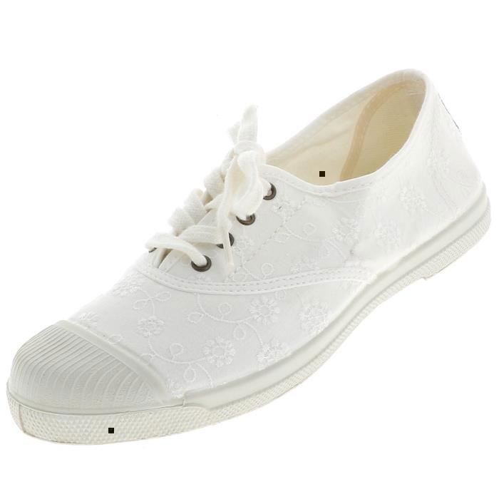 Natural World Chaussures basses - NATURAL WORLD - Ingles - Toile blanche - Lacets - Semelle plate