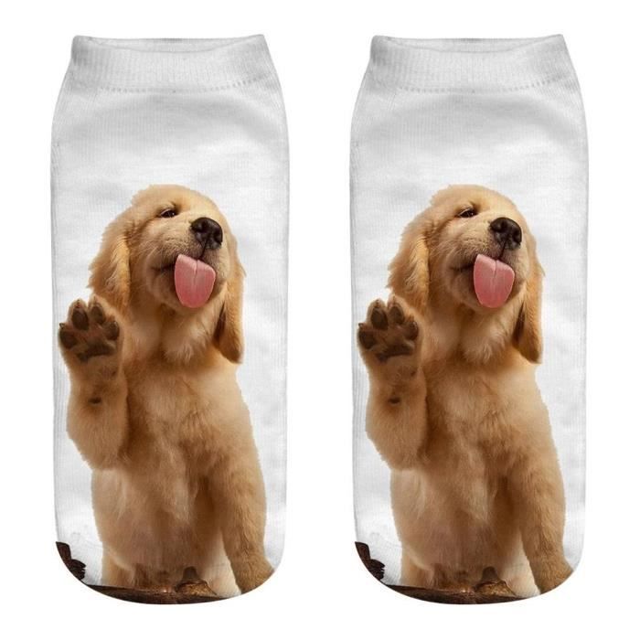 Chaussettes Femmes Drôles 3D Animaux Mignons - Courtes, En Polyester, Pour Cheville, Idée Cadeau Amusante - 3