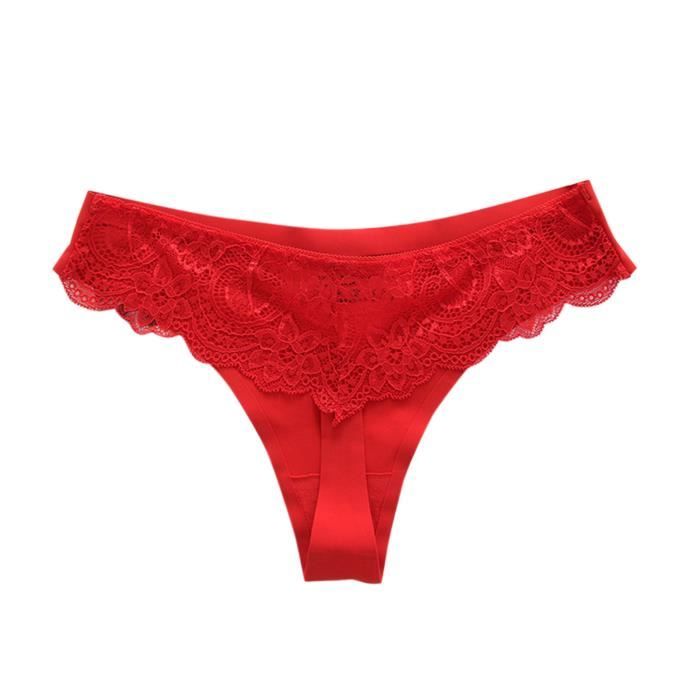 String Tanga Pour Femme grande taille fleur dentelle Rouge Rouge Cdiscount Pret a Porter