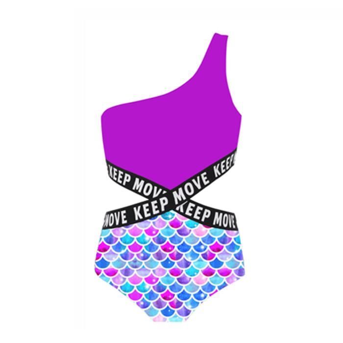 YIZYIF Enfant Fille Maillot De Bain Anti UV Manches Longues 2 Pièces Tankini Plage Piscine 3-16