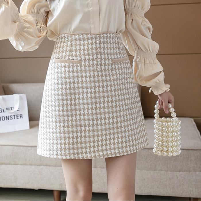 Jupe tweed best sale pied de poule