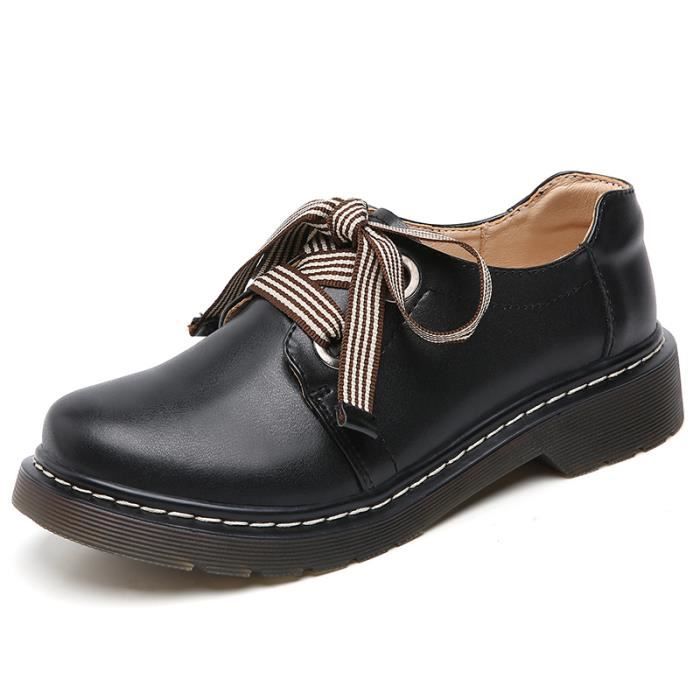 Chaussures Femme Chaussures cuir femme mode chaussures respirantes à lacets Gris