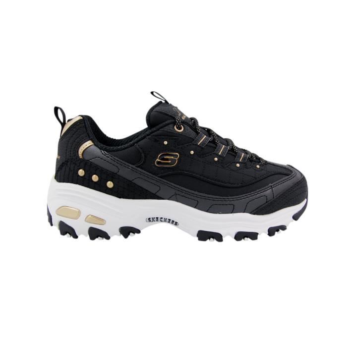 Skechers Skechers DLites — Baskets noir matelassées avec semelle Air-Cooled Memory Foam