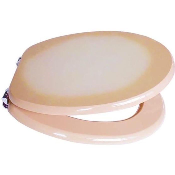 MSV 140546 Abattant WC Motif /Étoile de Mer MDF//Acier Inoxydable 42,5 x 36,5 x 1,6 cm