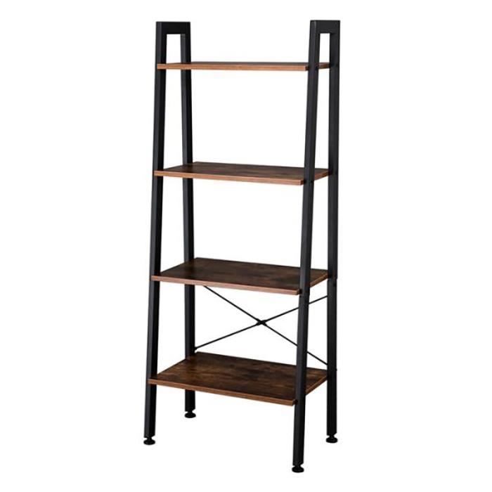 Étagère De Bureau à 3 Niveaux Trapézoïdale - Métal Et Panneau Haute Densité - 75 Cm De Large - Pour Bureau Ou Dortoir - 6
