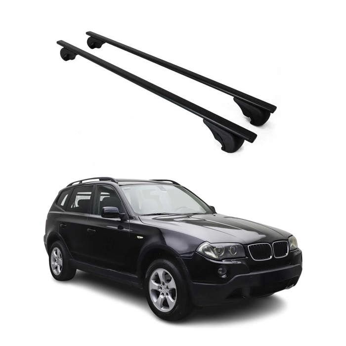 Barres De Toit Transversales Noires Pour BMW Série 3 G20 2019-2025 & G80 2021-2025 - Porte-Vélos Kayak