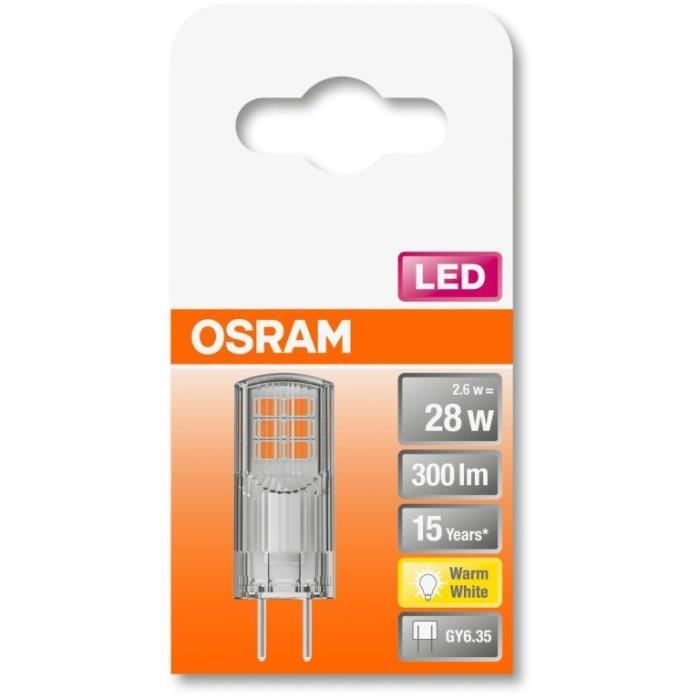 OSRAM Amppoule LED Capsule claire 2,6W=30 GY6.35 chaud - Cdiscount Maison