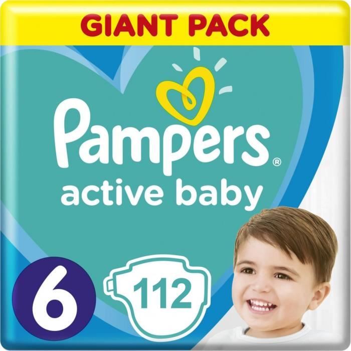 PAMPERS T 6 112 COUCHES ACTIVE BABY ECO 