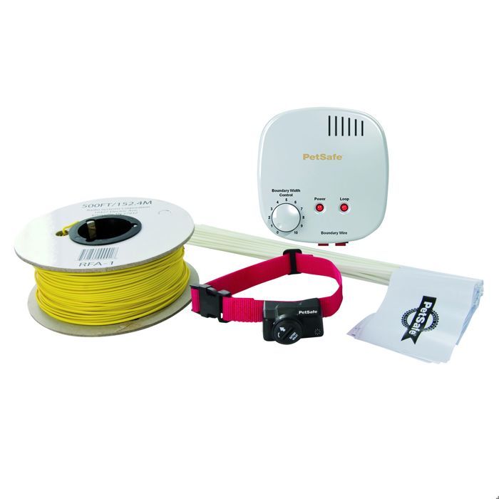 Clôture anti-fugue extérieur standard avec fil pour chien, Système de base pour tous chien, 150m de 